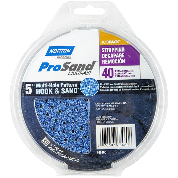 5 in Dia, Ceramic Alumina, 40 Grit, Coated Type